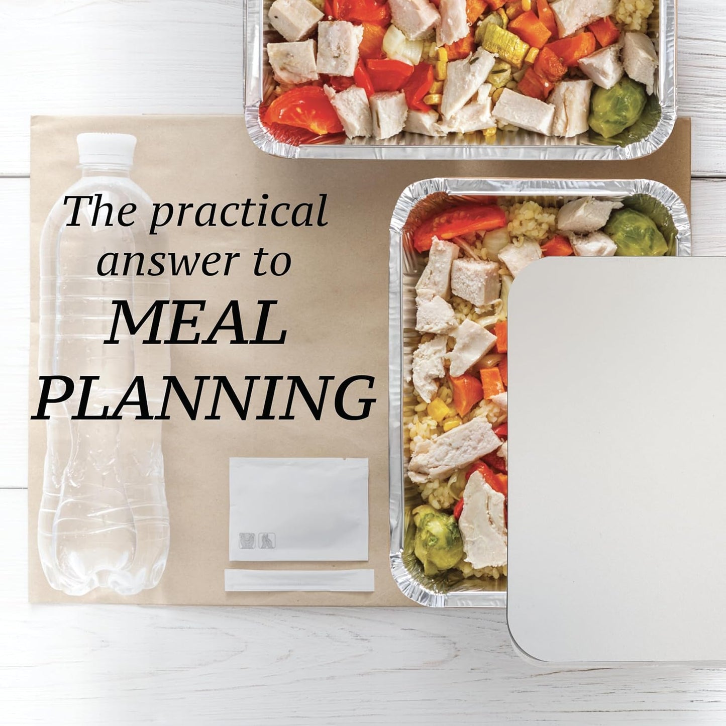 Spare Essentials 55 Pack - 2.25 LB To Go Aluminum Containers with Lids - Heat Proof Foil Tins for Meal Prep, Take Out, Freezer Meals