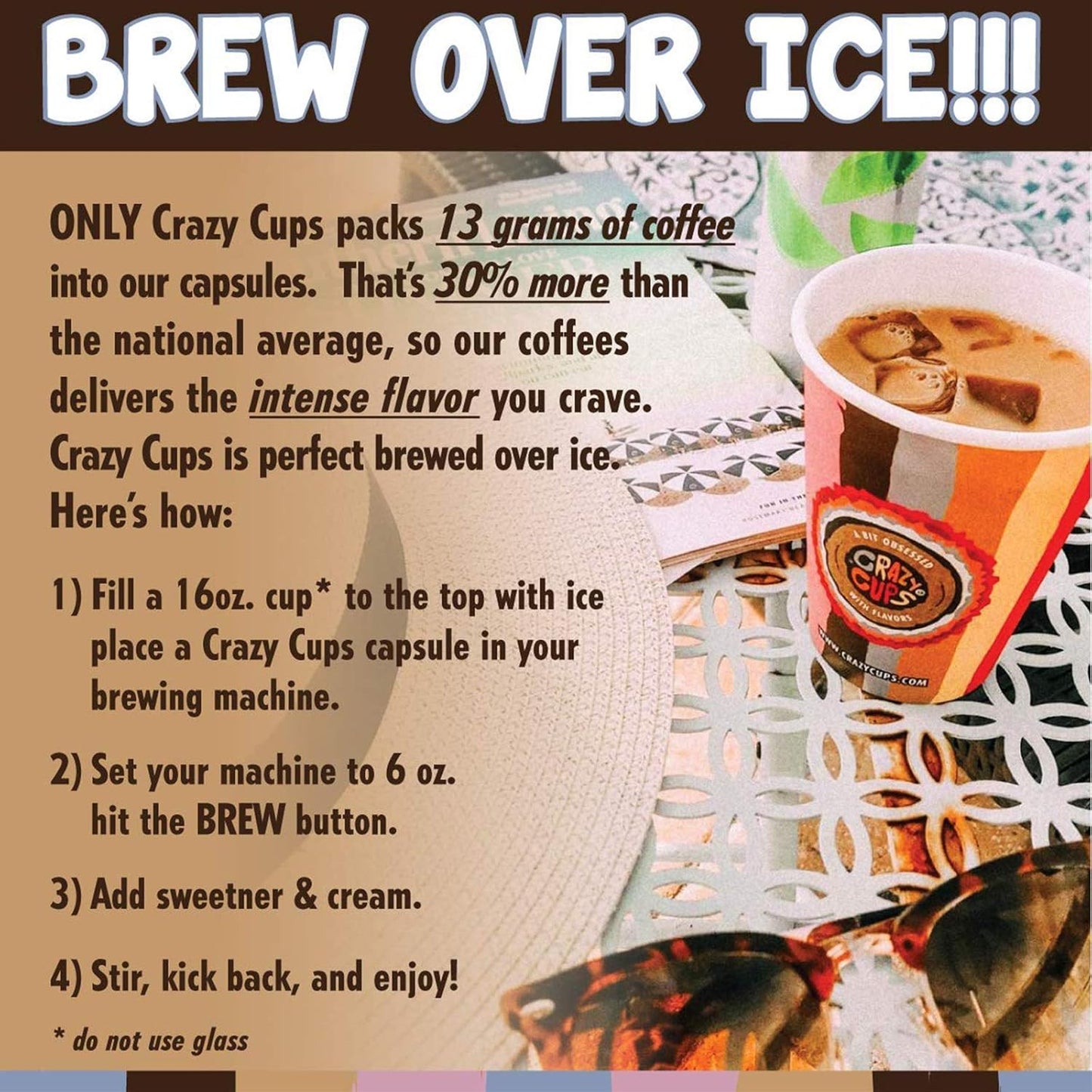 Crazy Cups Flavored Decaf Coffee Single Serve Cups For Keurig K Cup Brewer Variety Pack Sampler, 20 Count (Pack of 1)