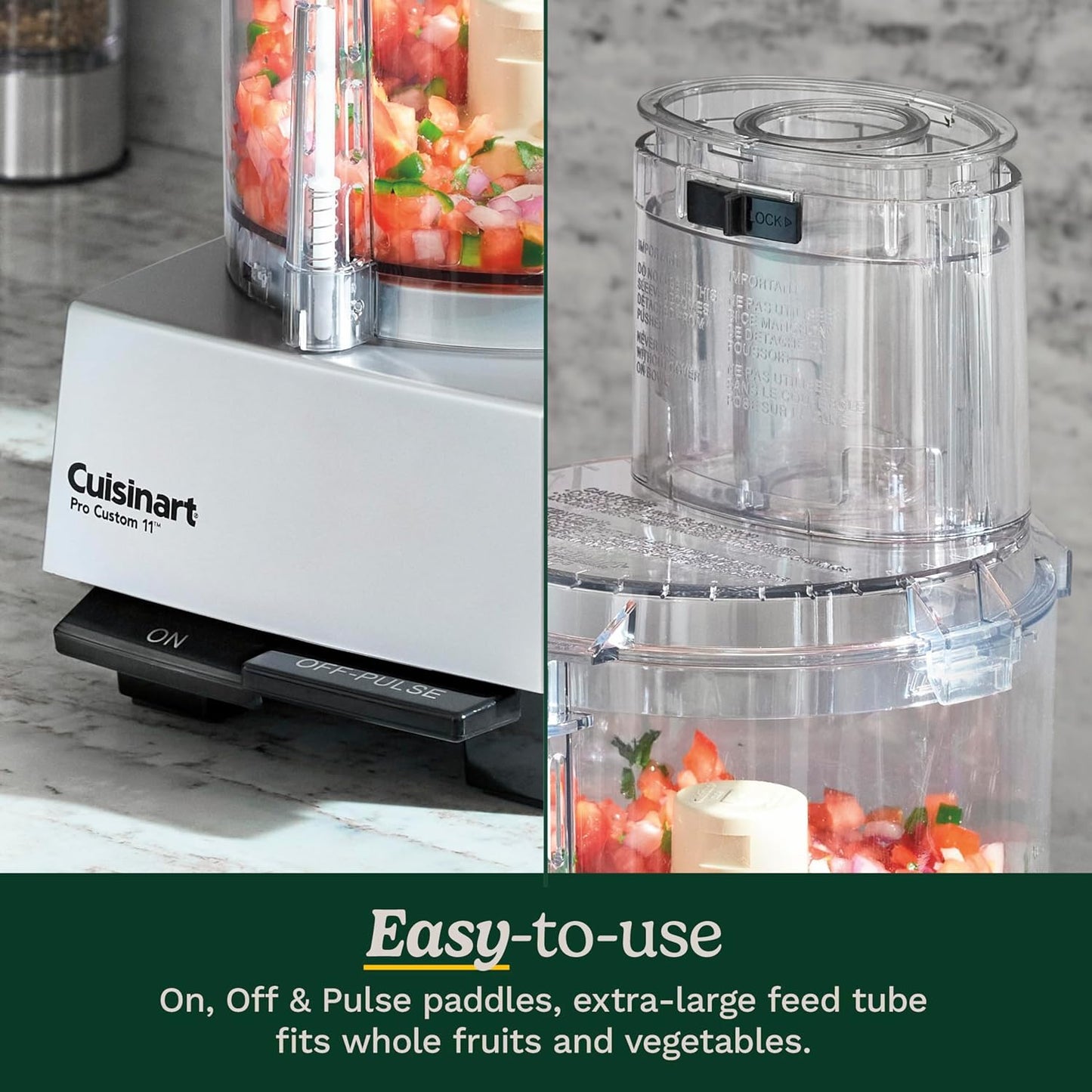 Cuisinart Food Processor, Pro Custom 11 Cup, Brushed Chrome, DLC-8SBCYP1