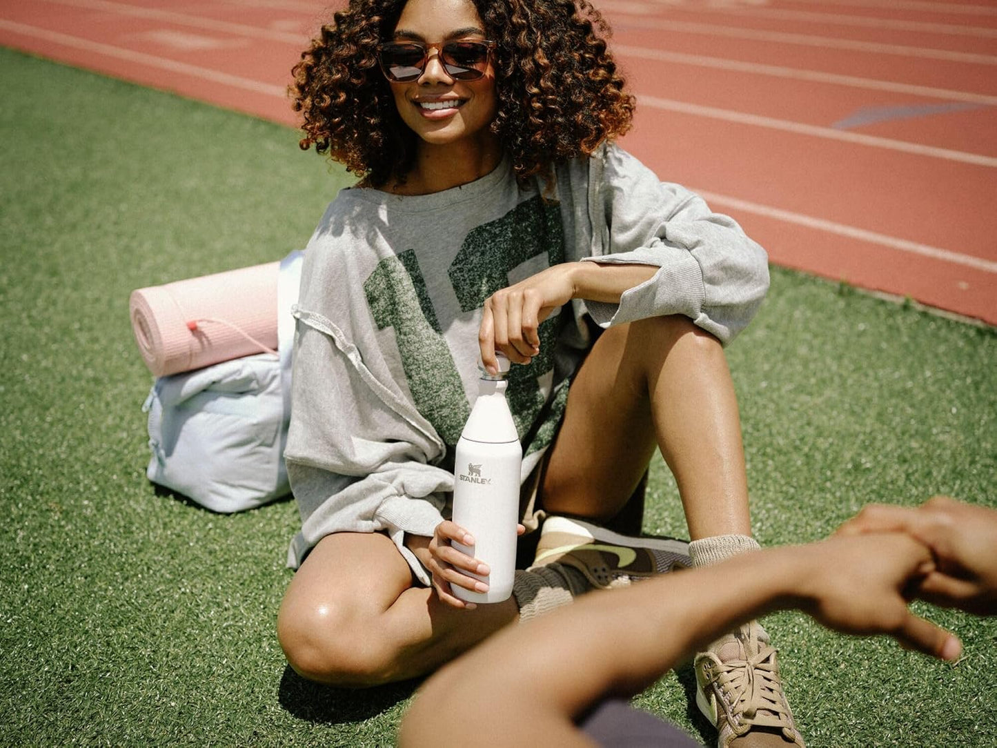 Stanley All Day Slim Bottle 20 oz | Twist off Lid with Leakproof Seal | Slim Design for Travel and Gym | Insulated Stainless Steel Water Bottle | BPA-Free | Garnet Shine