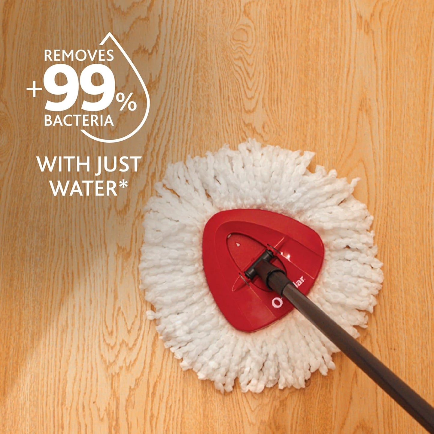 O-Cedar Easywring Microfiber Spin Mop & Bucket Floor Cleaning System with 1 Extra Refill,Red / Gray
