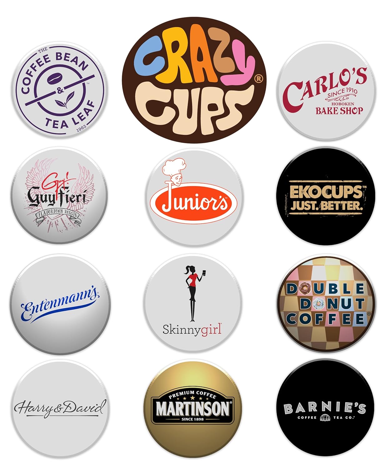 Crazy Cups Decaf Coffee Pods Variety Pack – Flavored & Unflavored Assorted Sampler, 36 Count, Compatible with Keurig K-Cup Brewers