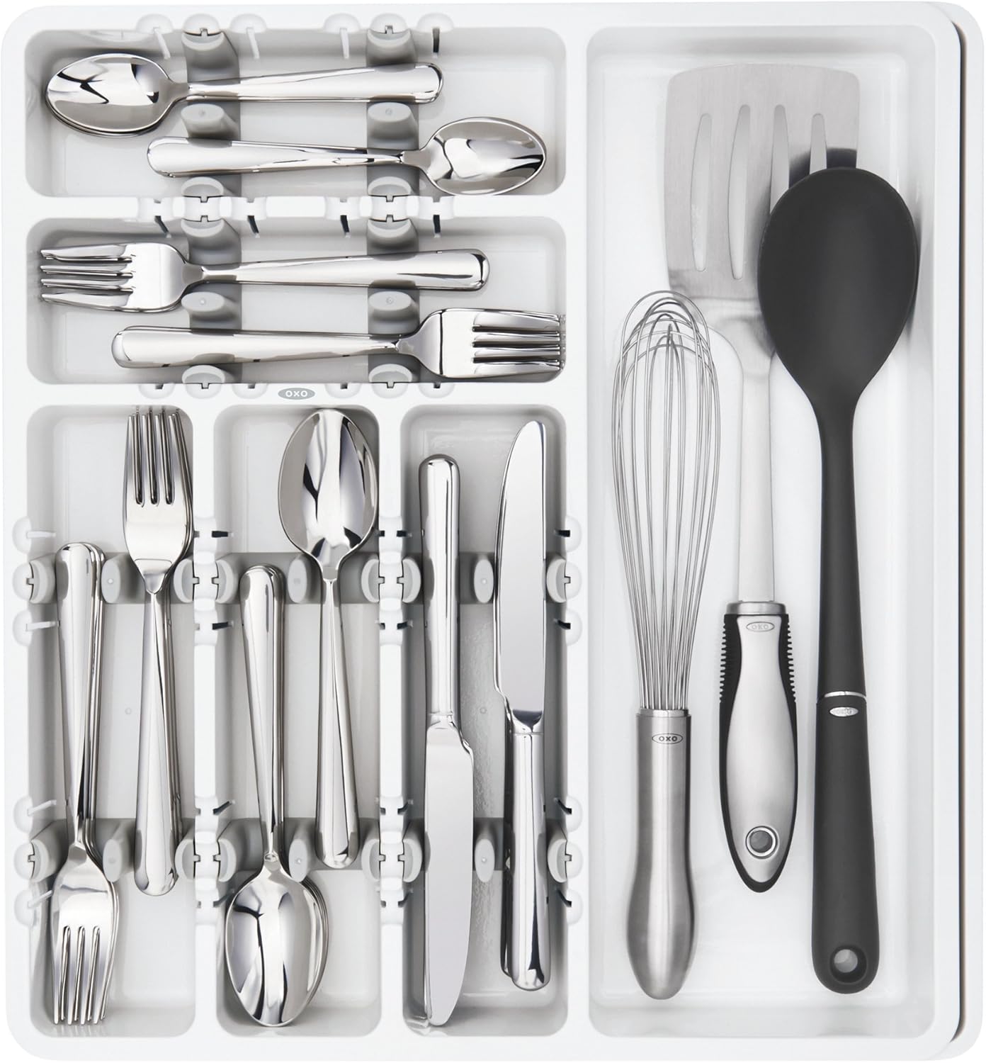 OXO Good Grips Large Expandable Utensil Organizer - White