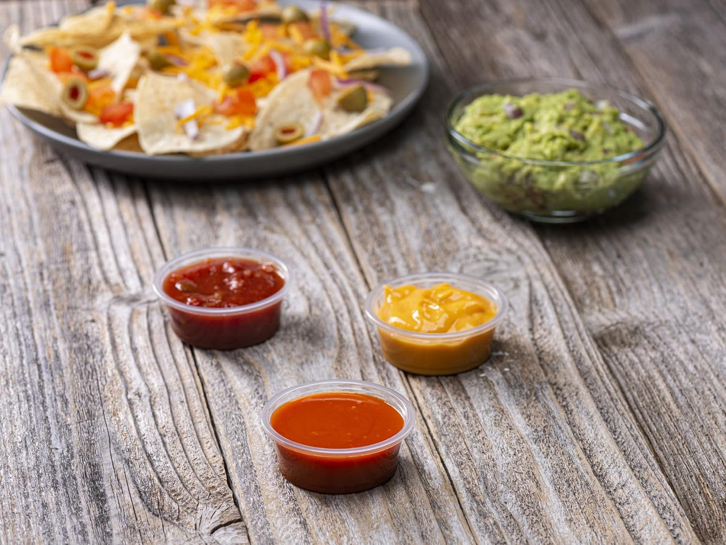 {1.5 oz,200 Cups} Clear Diposable Plastic Portion Cups No Lids, Small Mini Containers For Portion Controll, Jello Shots, Meal Prep, Sauce Cups, Slime, Crafts, Disposable Souffle Cups & Much more