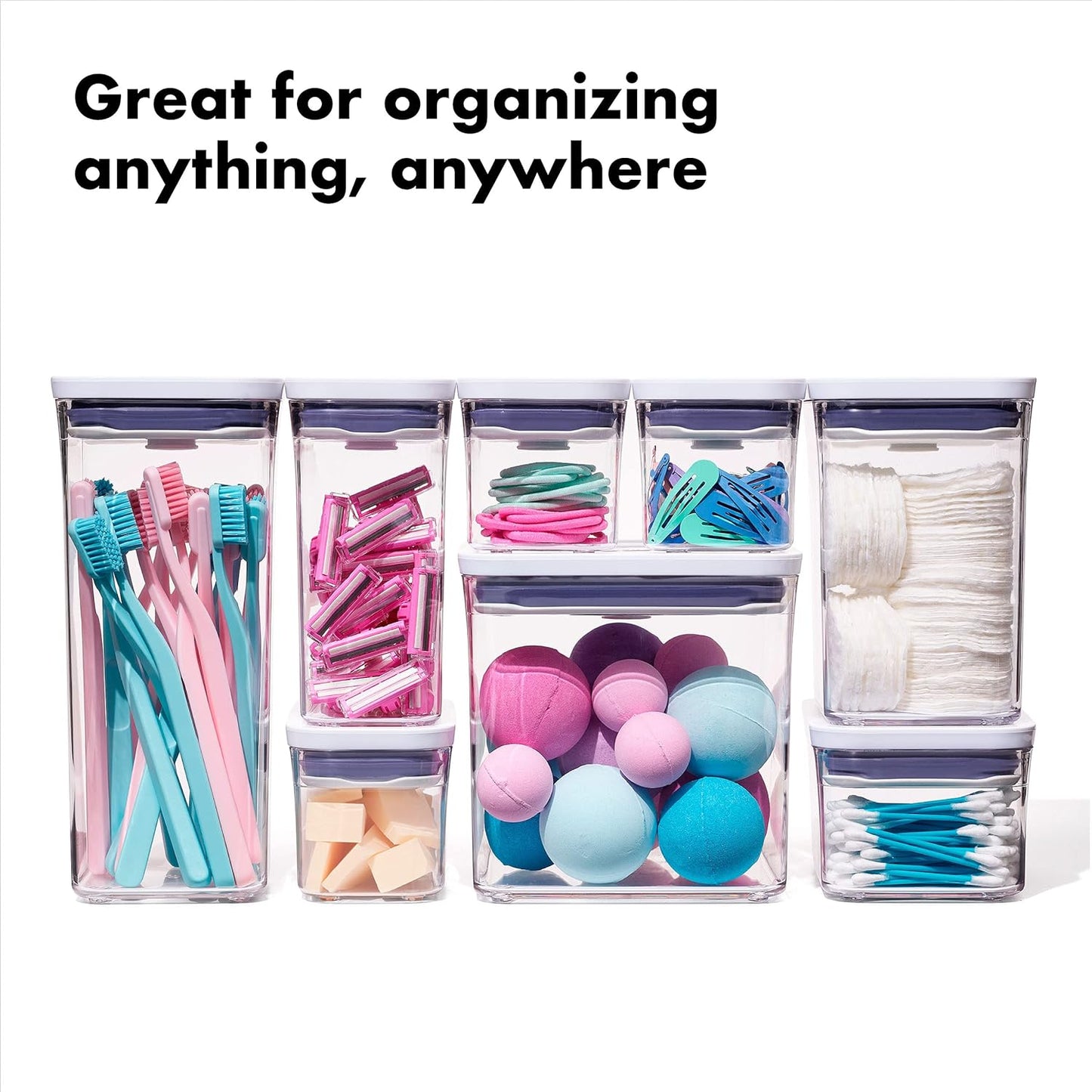 OXO Good Grips 3-PC Small Square Short POP Container Set