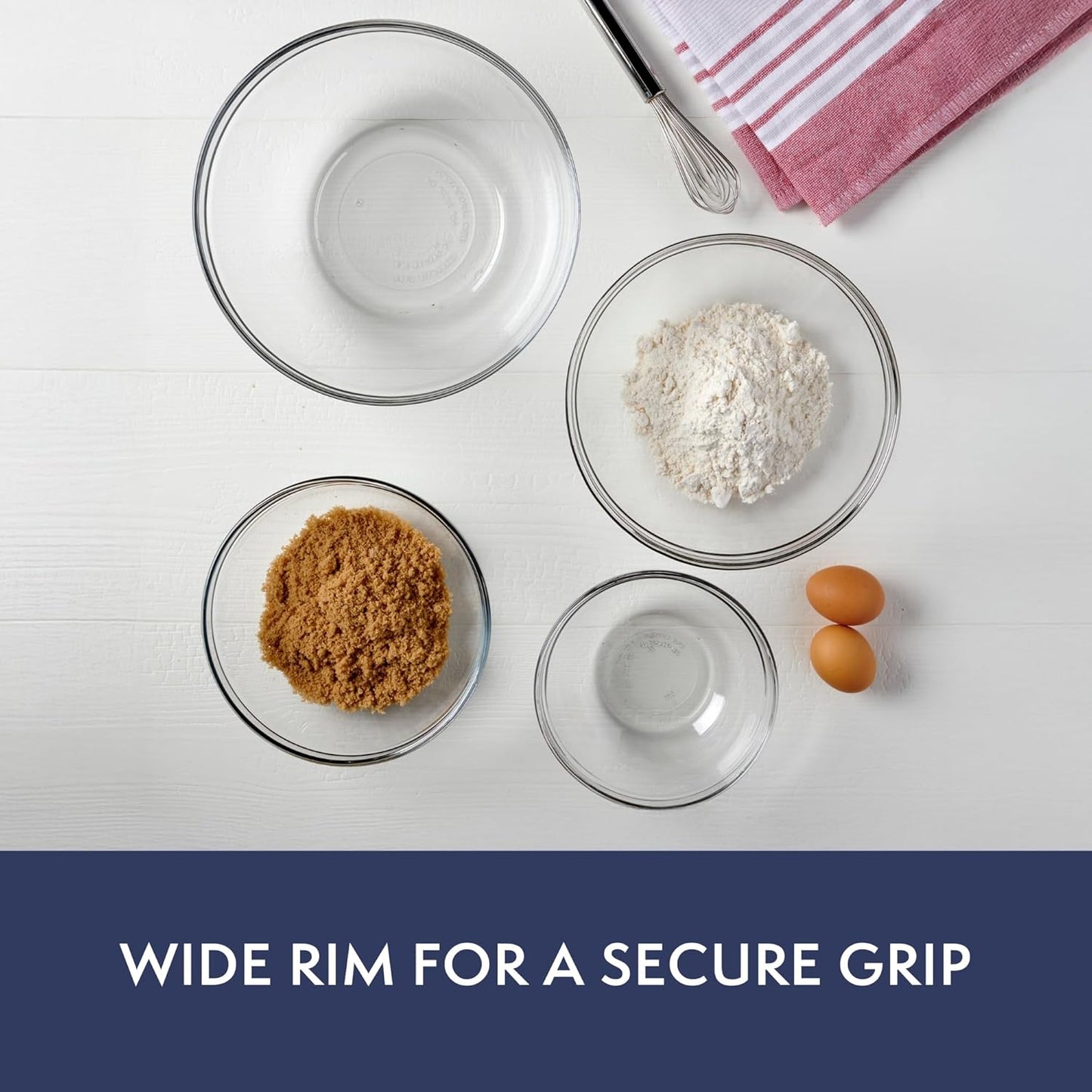 Anchor Hocking Glass Mixing Bowl, 1.5-Quart, Clear