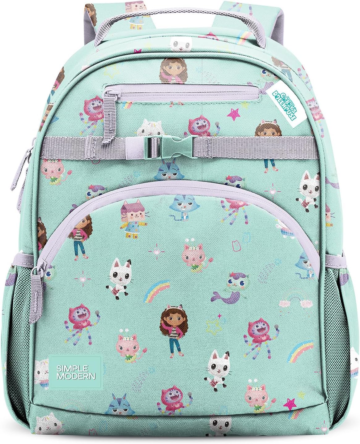 Simple Modern Medium Gabby's Dollhouse Toddler Backpack for School Girls and Boys | Kindergarten Elementary Kids Backpack | Fletcher Collection | Kids - 15" tall | Gabby's Friends
