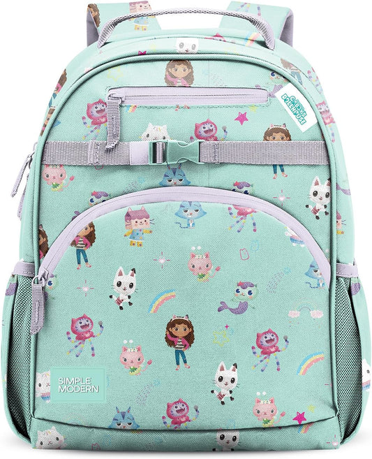 Simple Modern Medium Gabby's Dollhouse Toddler Backpack for School Girls and Boys | Kindergarten Elementary Kids Backpack | Fletcher Collection | Kids - 15" tall | Gabby's Friends