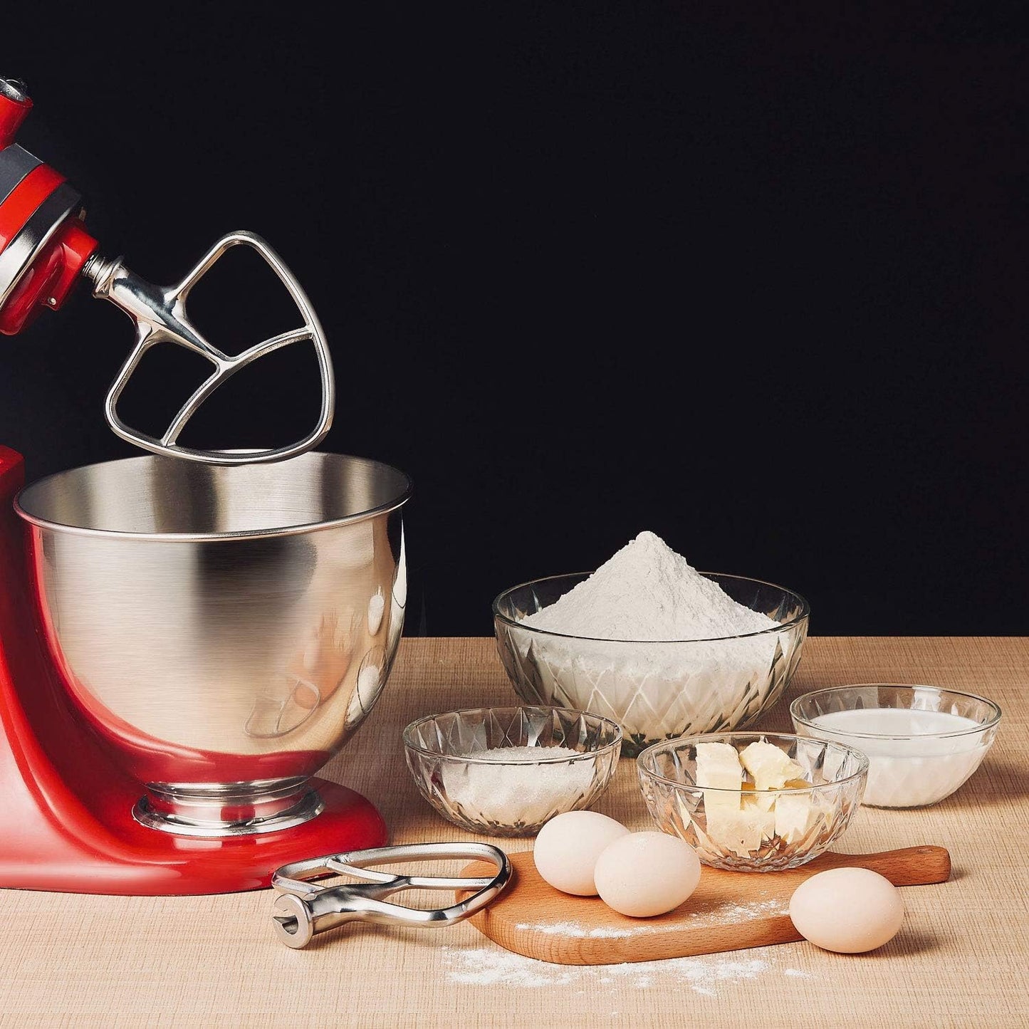 Gvode Stainless Steel Flex Edge Beater for KitchenAid Mixer, Fits Tilt-Head Stand Mixer Bowls for 4.5-5 Quart Bowls, Paddle Attachment for KitchenAid Mixers, Not Fit for Bowl Lift