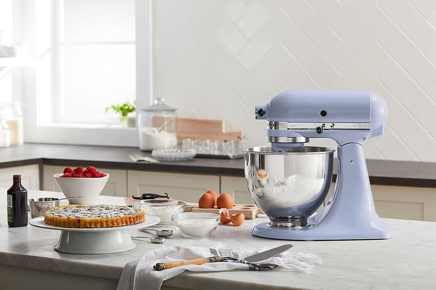 KitchenAid Artisan Series 5 Quart Tilt Head Stand Mixer with Pouring Shield KSM150PS, Lavender Cream