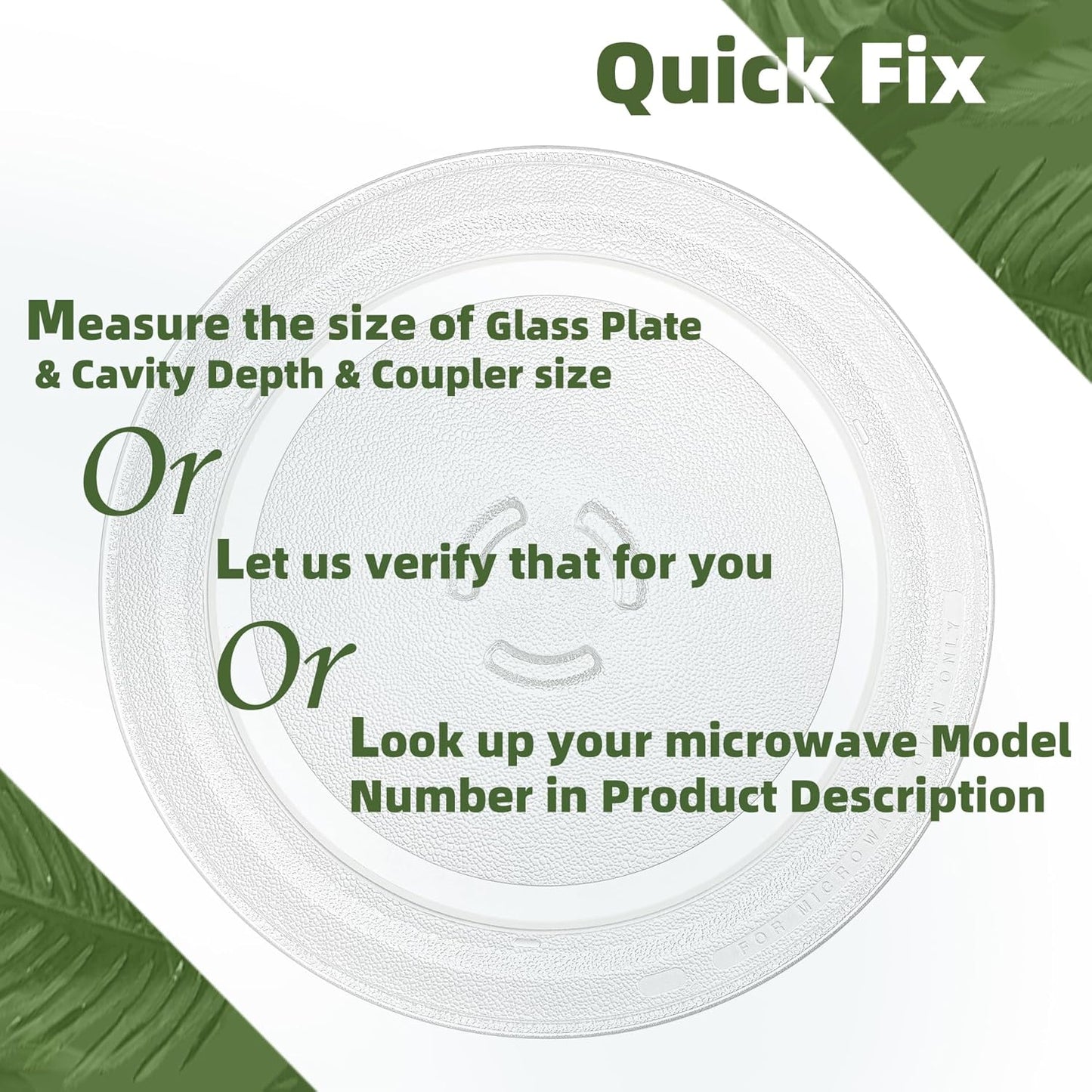 12.75" Microwave Plate Replacement for 481941879728 Whirlpool Microwave Glass Plate Compatible With 12 3/4 inch Whirlpool Microwave Plate