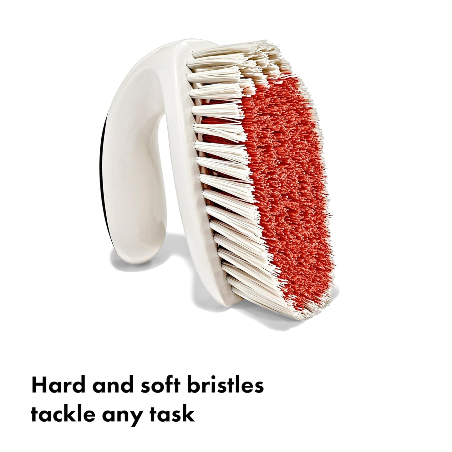 OXO Good Grips All-Purpose Scrub Brush – 2-Pack, Crevice Cleaning, Bathroom Cleaning, Scrub Brush with Handle, Brushes to Scrub Your Kitchen or bathrooms
