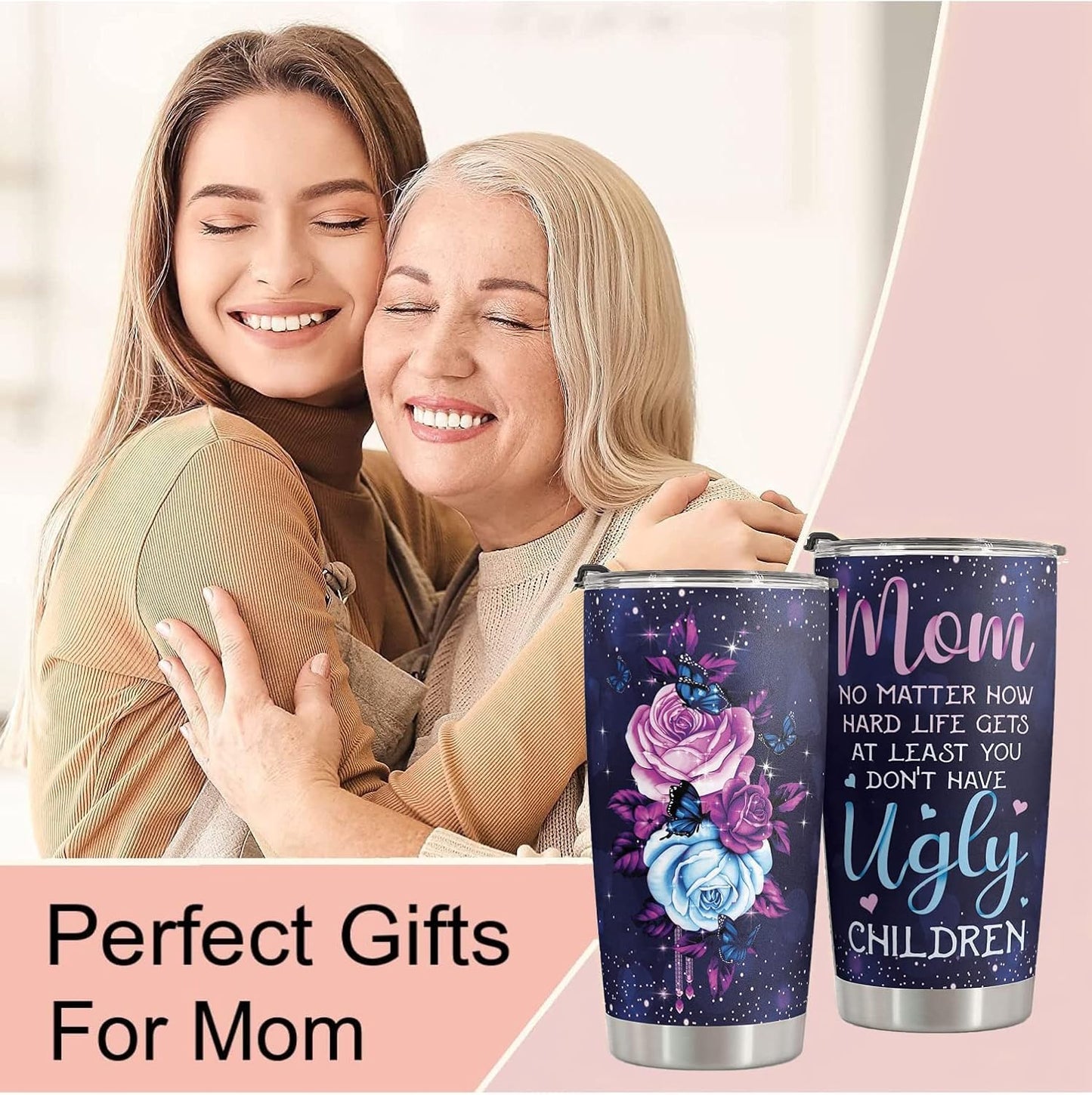 Macorner Mothers Day Gifts for Mom - Stainless Steel Tumbler 20oz For Women - Birthday for Wife Grandma Nana From Daughter Son Kid
