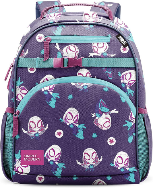 Simple Modern Large Marvel Kids Backpack for School Girls and Boys | Elementary Backpack for Teen | Fletcher Collection | Kids - 16" tall | Spider Gwen