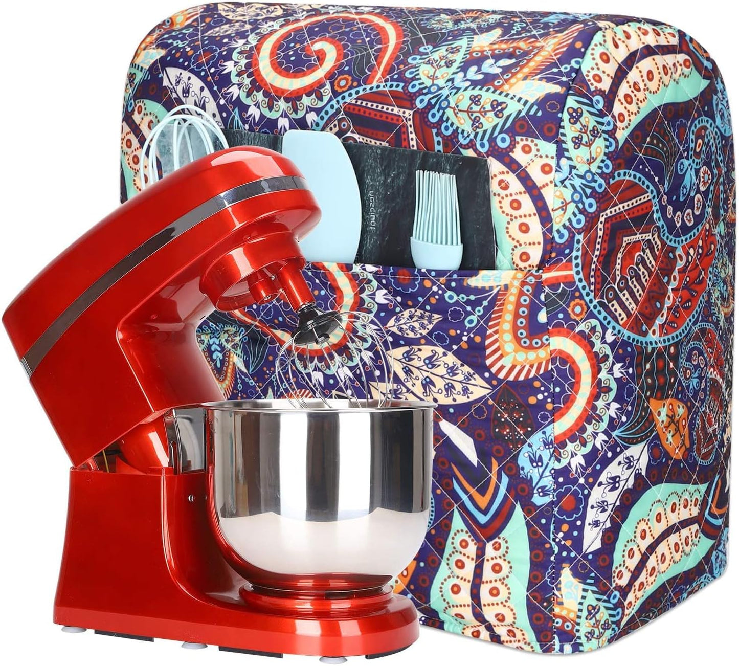 Kitchen Aid Mixer Cover,Kitchen Stand Mixer Cover Compatible With 5-8 Quart Kitchenaid Hamilton Mixers,Kitchen Aid Covers for Stand Mixer With Pockets,Kitchen Aid Mixer Assecories
