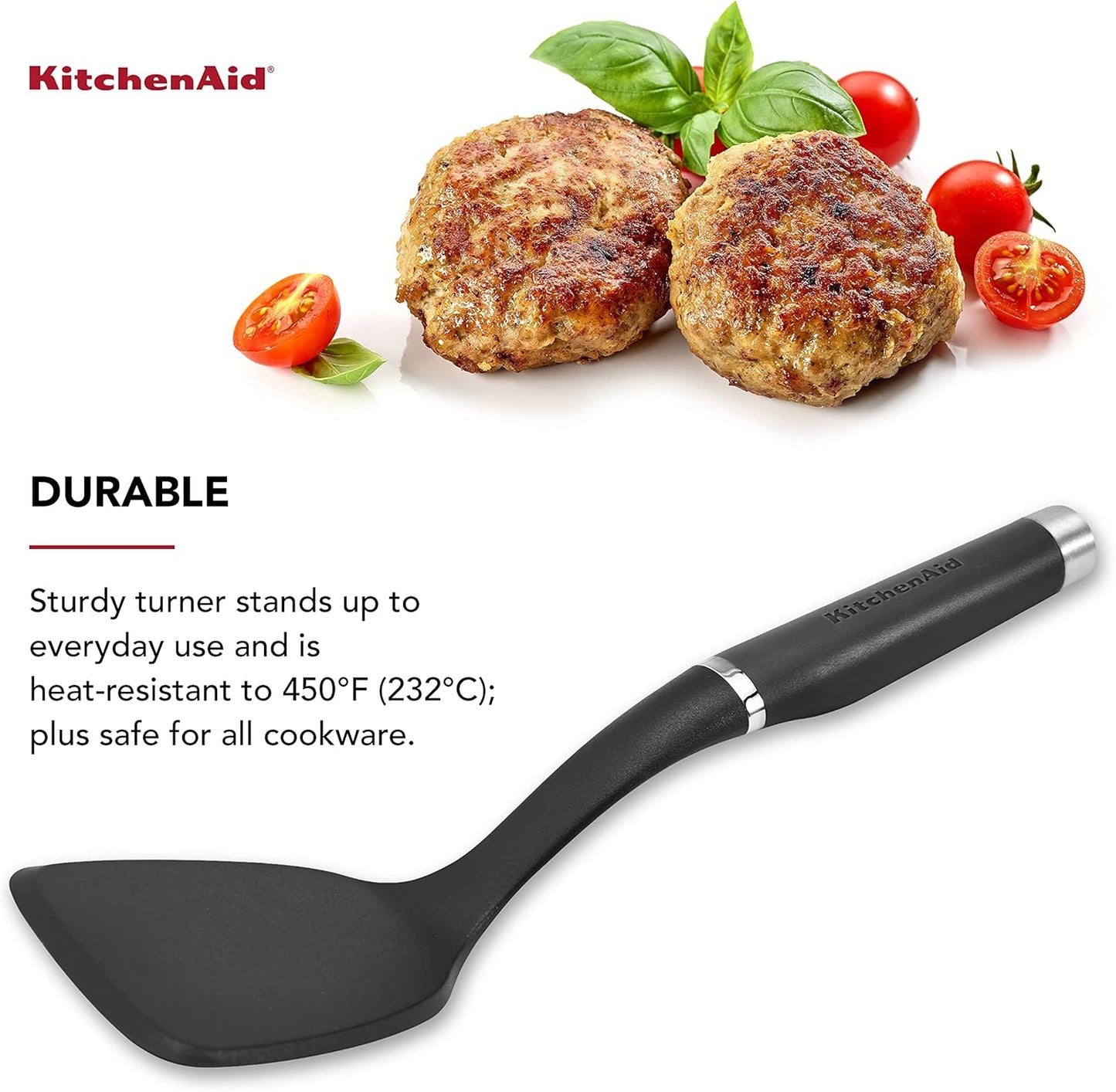 KitchenAid KO015OHOBA Gourmet Nylon Short Turner,Matte Black