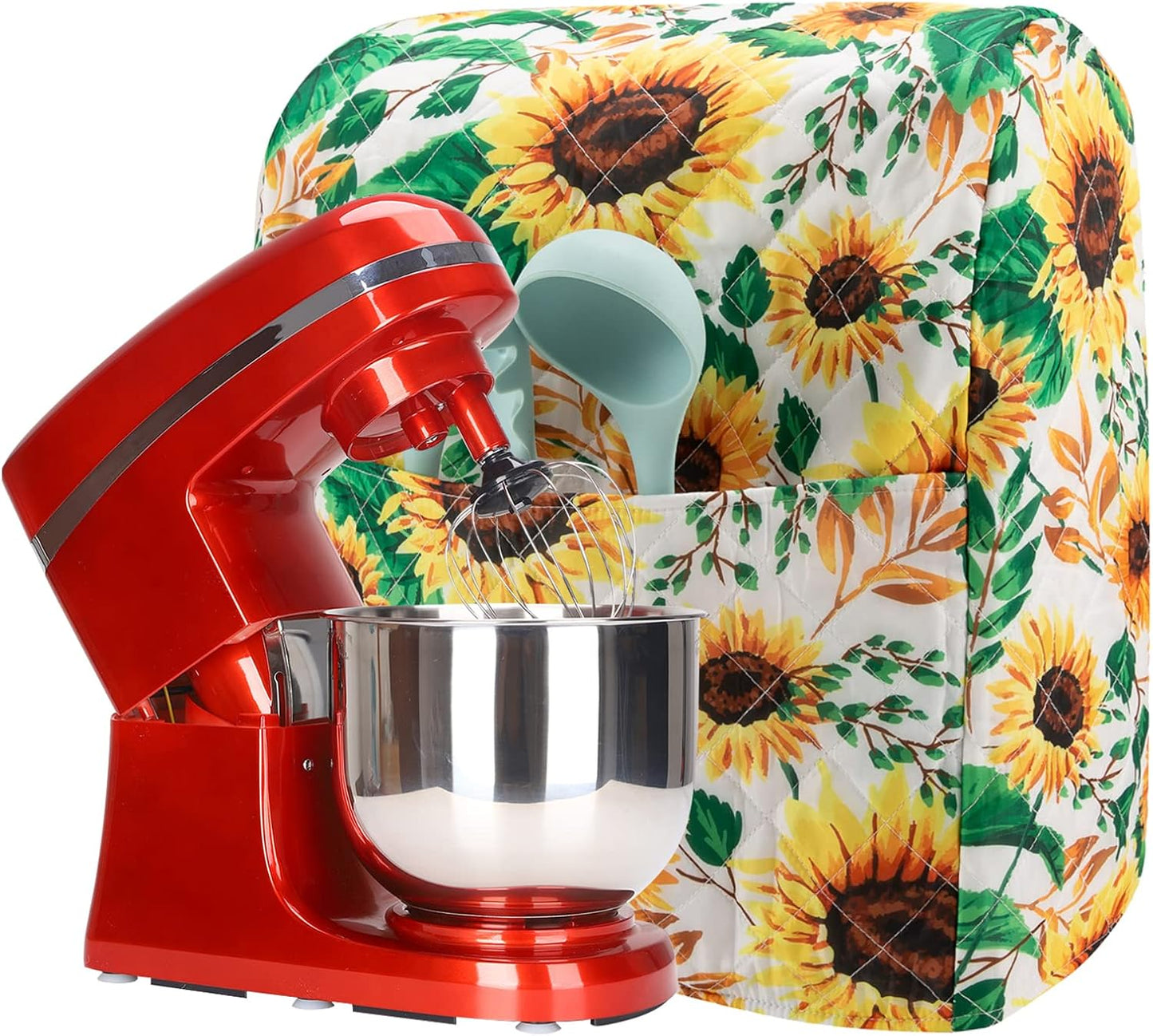 Kitchen Aid Mixer Cover Compatible with 6-8 Quarts Kitchen Aid/Hamilton Stand Mixer/Tilt Head & Bowl Lift Model,Flower Print Mixer Cover Pioneer Woman Kitchen Accessories,Kitchen Aid Mixer Accessories