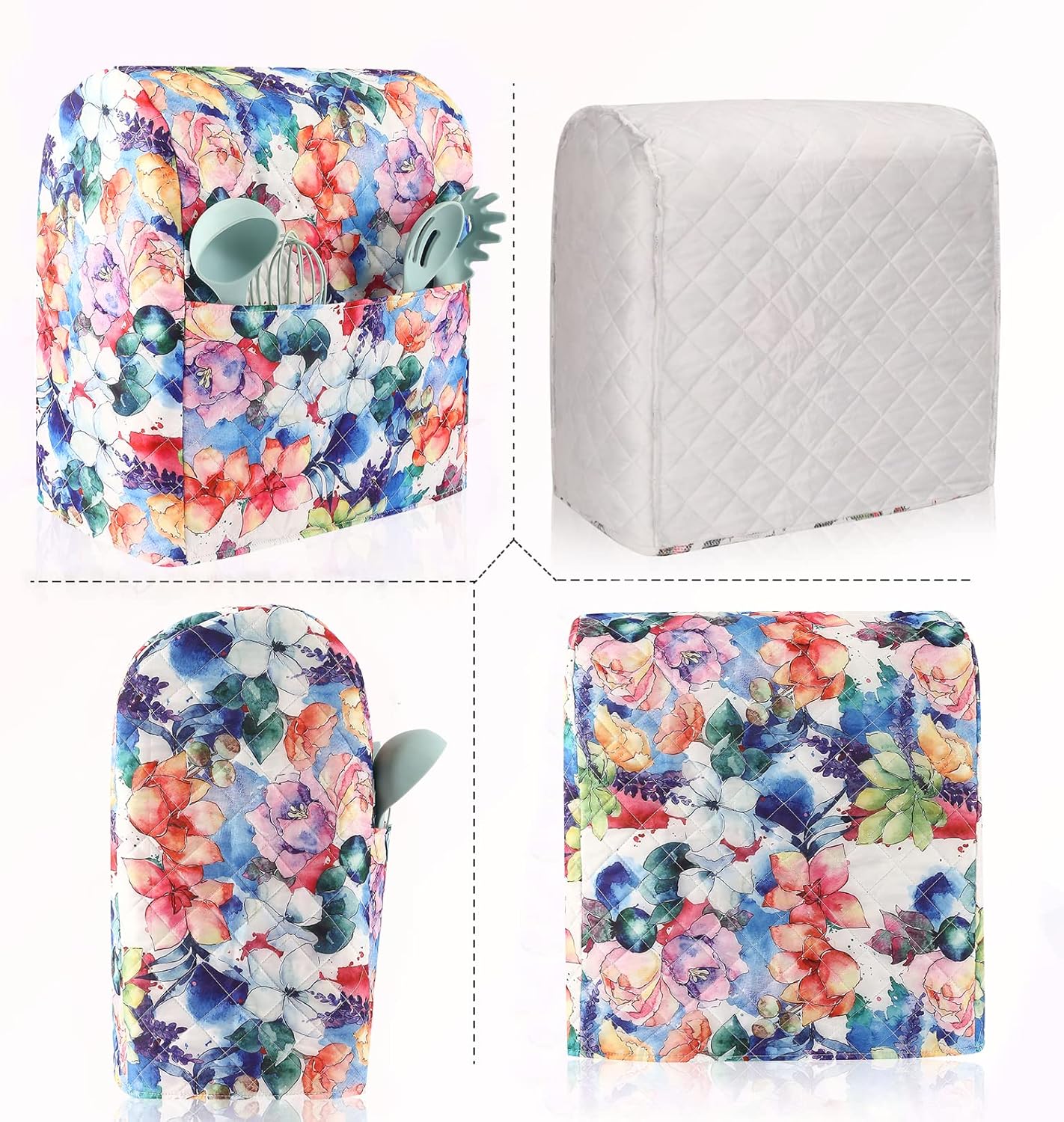 Kitchen Aid Mixer Cover,Kitchen Stand Mixer Cover Compatible With 5-8 Quart Kitchenaid Hamilton Mixers,Kitchen Aid Covers for Stand Mixer With Pockets,Kitchen Aid Mixer Assecories