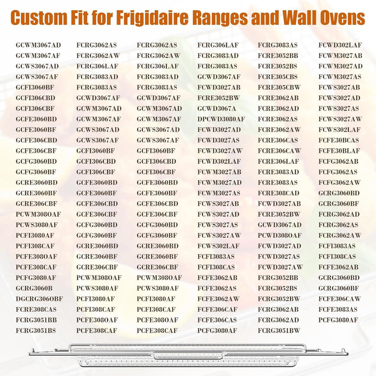 Air Fryer Tray for Frigidaire, Amana 30 inch Gas Range Oven, Air Fryer Basket Tray Set for Frigidaire Wall Ovens Ranges, Universal Stainless Steel Air Fryer Tray, Mesh Air Fryer Basket for Gas Grill