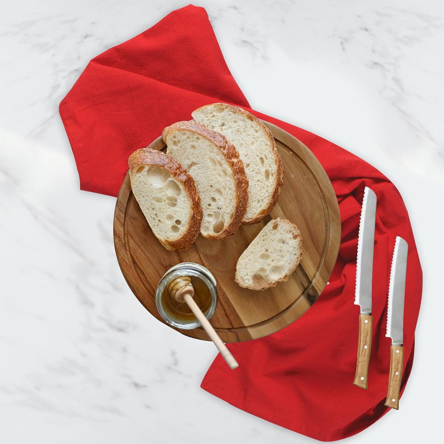 Urban Villa Flour Sack RedKitchen Towels 100% Cotton Highly Absorbent Dish Towels for Bread Proofing Baking Drying Dinnerware Glass Embroidery DIY Projects Zero Lint 27x27 Inches (12 Pack)