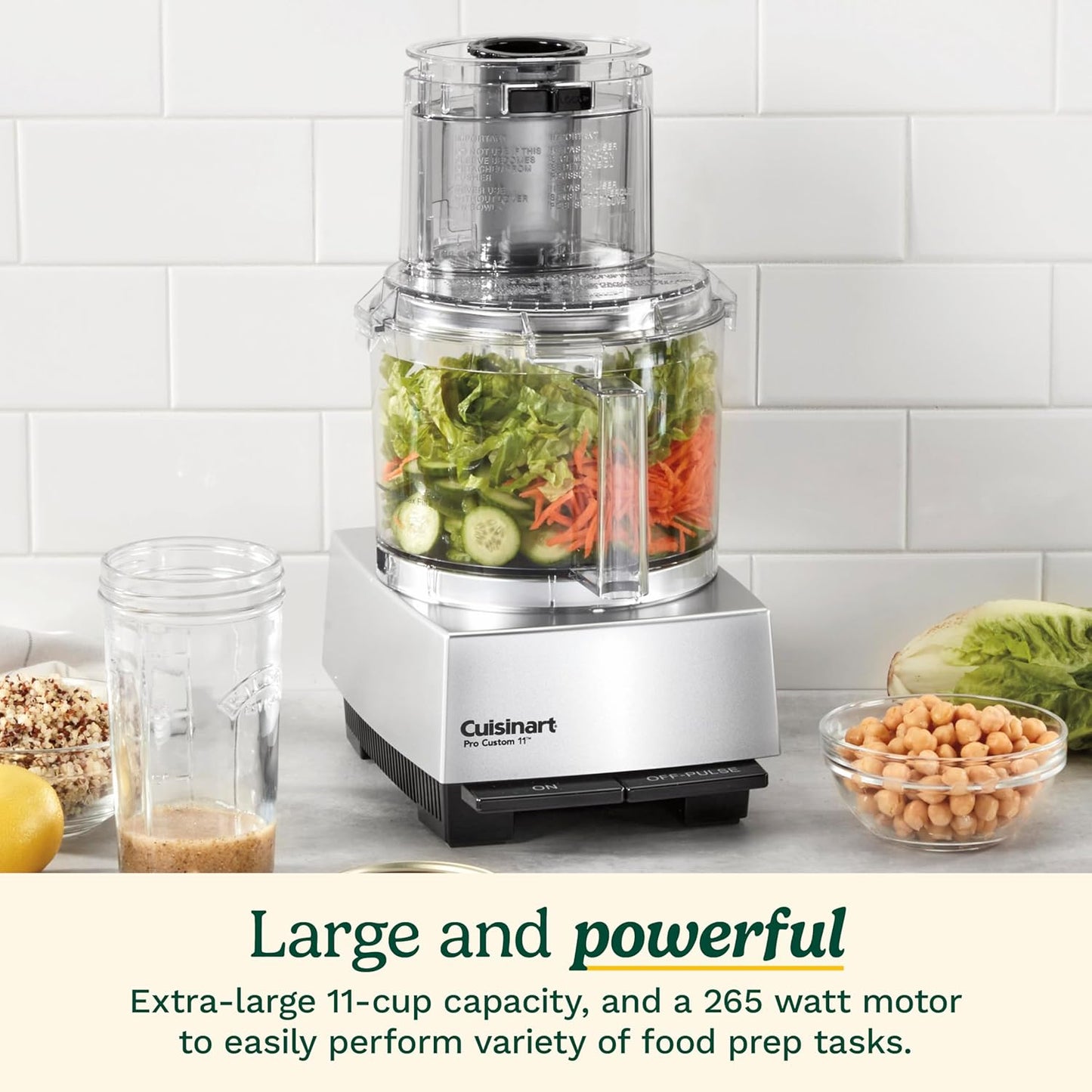 Cuisinart Food Processor, Pro Custom 11 Cup, Brushed Chrome, DLC-8SBCYP1