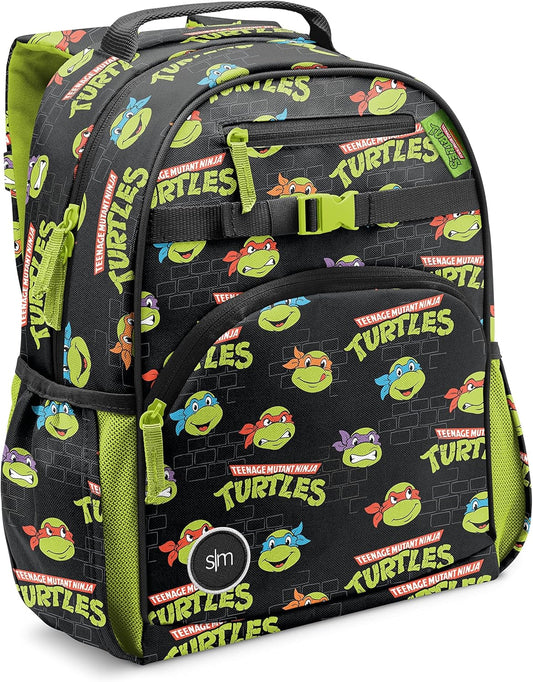 Simple Modern Medium Nickelodeon Viacom Kids Backpack for School Girls and Boys | Kindergarten Elementary Toddler Backpack | Fletcher Collection | Kids - 15" tall | TMNT Turtles Unite