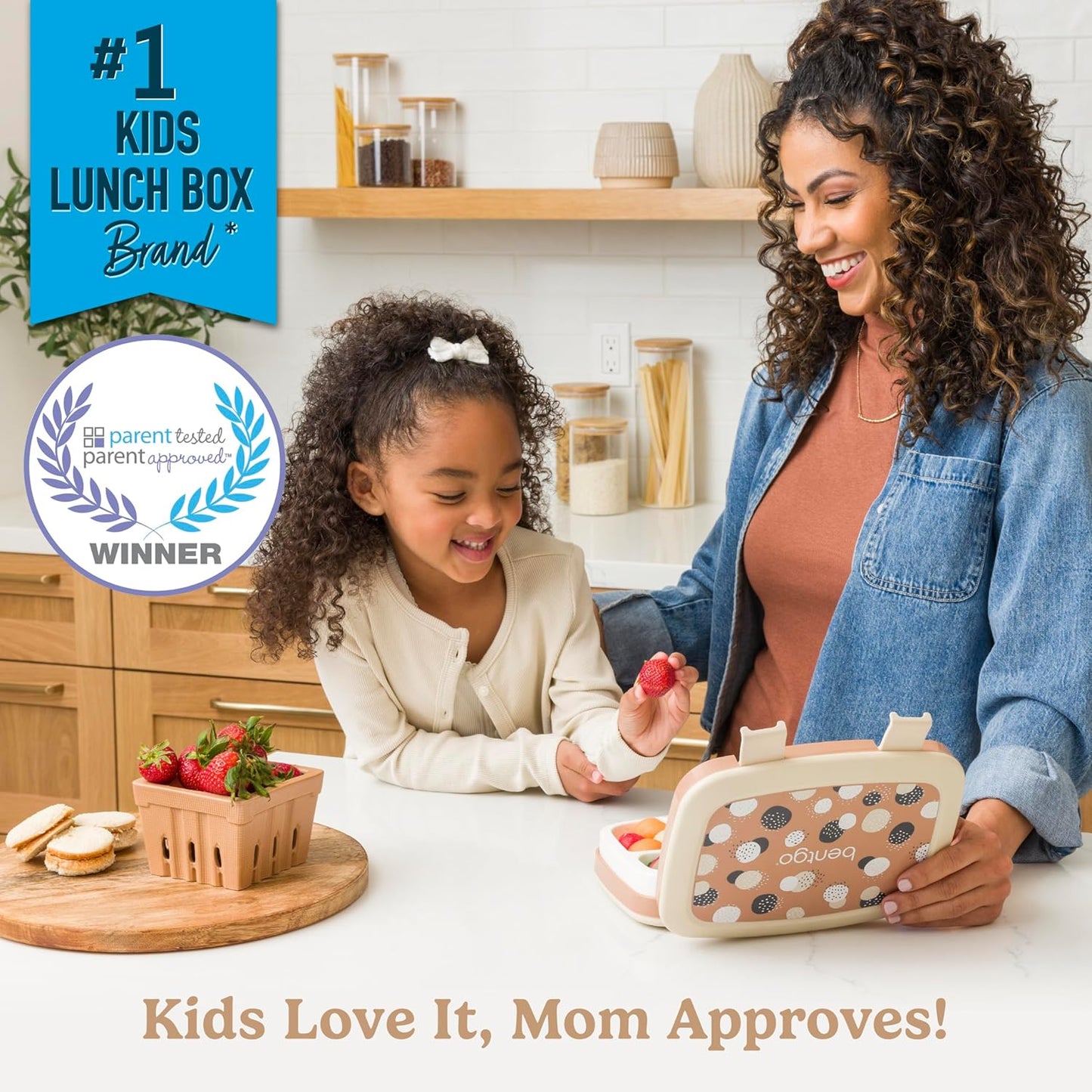 Bentgo Kids 5-Compartment Leak-Proof Bento-Style Lunch Box (Whimsy & Wonder Collection) - Ideal for Ages 3-7, Drop-Proof & Durable, Dishwasher Safe, & PFAS & BPA-Free Materials (Spots & Dots)