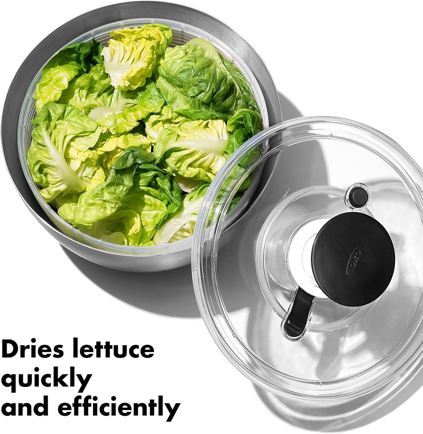 OXO Good Grips Stainless Steel Salad Spinner, 6.34 Qt. (Pack of 4)