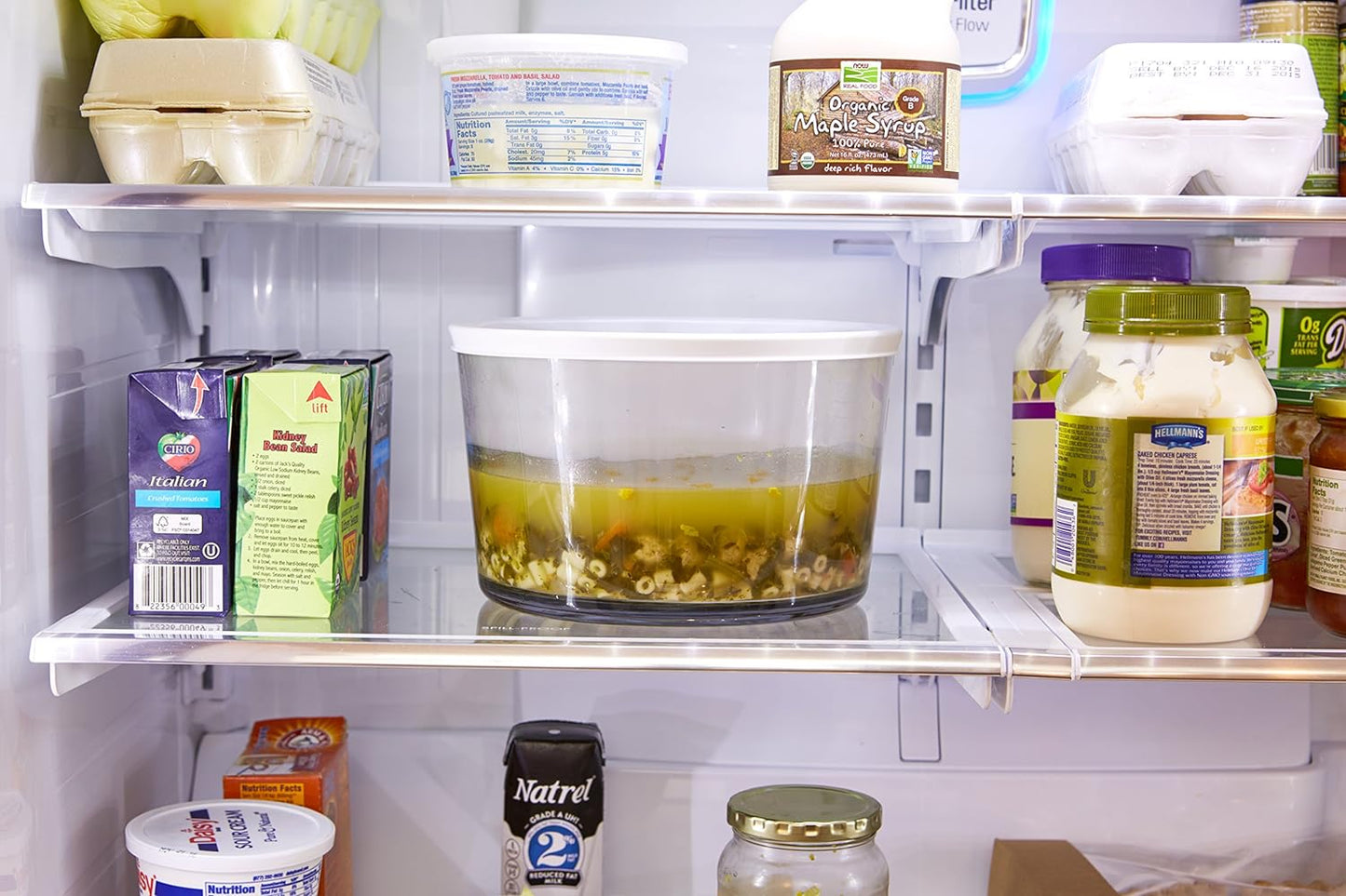 Anchor Hocking Glass Trifle Bowl with Lid, 104 oz Glass Salad Bowl with Plastic Lid