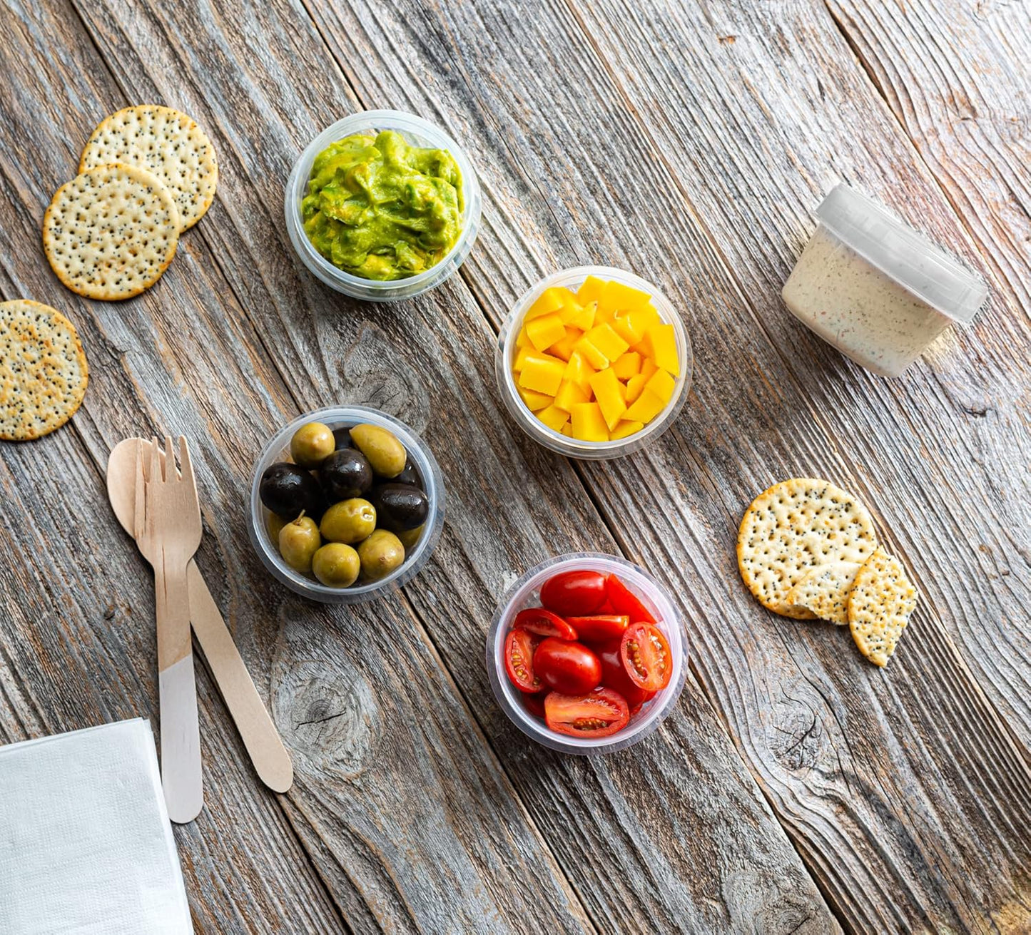 (4 Ounce 10 Pack) Clear Twist cap Containers Clear with Screw on Lids Twist Top Food Storage Freezer Containers