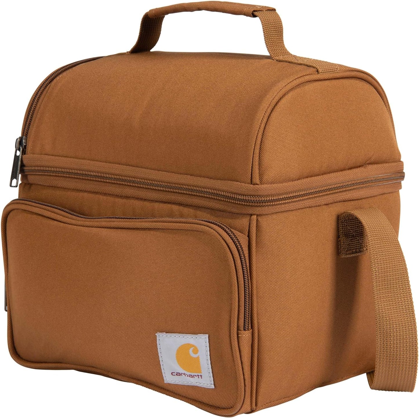 Carhartt Camping Cooler, Worksite Lunchbox, Soft Shell Lunch Bag for Construction Sites, Work and Everyday Use, Brown