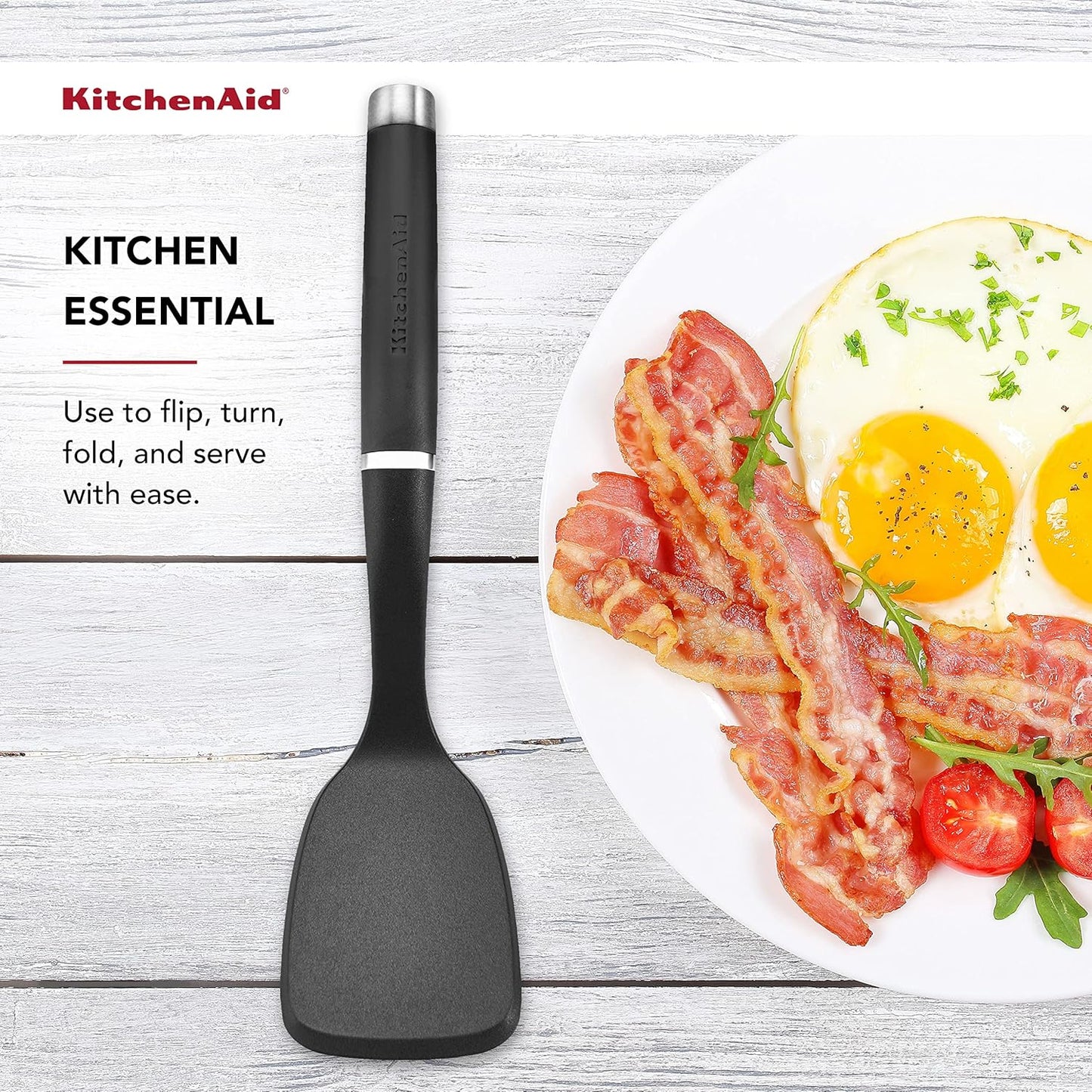 KitchenAid KO015OHOBA Gourmet Nylon Short Turner,Matte Black